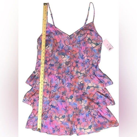 NWT! Wild Fable Corset Sleeveless Tiered Fit & Flare Dress Pink Blue Flowers XXL - Picture 14 of 16